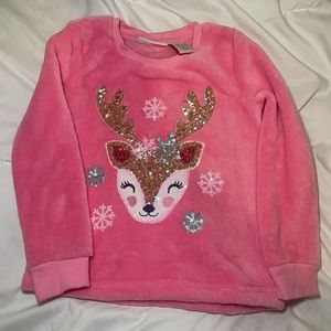 Pink Kids Christmas Sweater